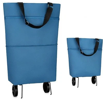 Daugkartiniai bakalėjos krepšeliai su ratukais